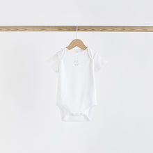 Load image into Gallery viewer, Blue 5 Pack Bear Short Sleeve Baby Bodysuits
