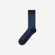 Load image into Gallery viewer, Mixed Blue Pattern Smart Socks 5 Pack
