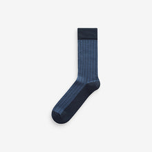 Load image into Gallery viewer, Mixed Blue Pattern Smart Socks 5 Pack
