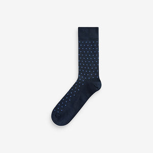 Mixed Blue Pattern Smart Socks 5 Pack