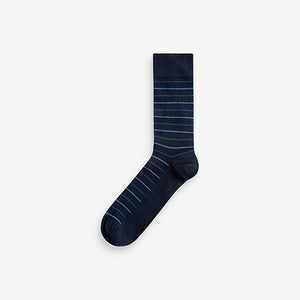 Mixed Blue Pattern Smart Socks 5 Pack