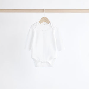 Grey/White Bear Baby Bodysuits 5 Pack
