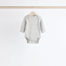 Load image into Gallery viewer, Grey/White Bear Baby Bodysuits 5 Pack
