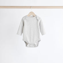 Load image into Gallery viewer, Grey/White Bear Baby Bodysuits 5 Pack
