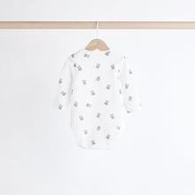 Load image into Gallery viewer, Grey/White Bear Baby Bodysuits 5 Pack
