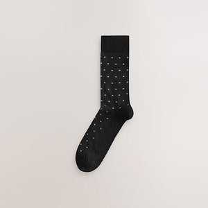 Black/Light Grey Pattern Smart Socks 5 Pack