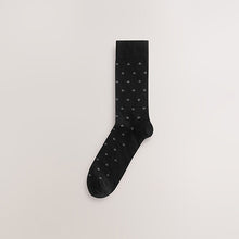 Load image into Gallery viewer, Black/Light Grey Pattern Smart Socks 5 Pack
