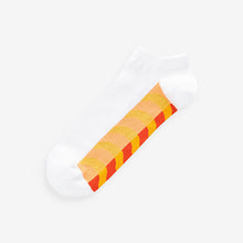 Load image into Gallery viewer, White/Bright Wave 5 Pack Pattern Footbed Trainers Socks
