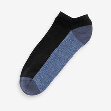 Load image into Gallery viewer, Black Bright 5 Pack Cushioned Trainers Socks

