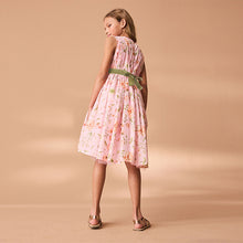 Load image into Gallery viewer, Pink Printed Cotton Prom Dress
