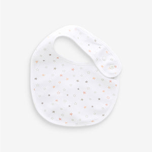 White Animals 100% Cotton Bibs 5 Pack