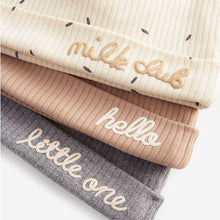 Load image into Gallery viewer, Neutral Milk Club Beanie Jersey Baby Hats 3 Pack (0-6mths)
