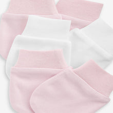 Load image into Gallery viewer, Pink 3 Pack Baby Scratch Mitts
