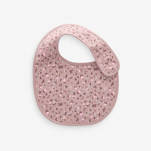 Caramel Brown 100% Cotton Baby Bibs 5 Pack
