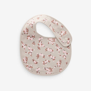 Caramel Brown 100% Cotton Baby Bibs 5 Pack
