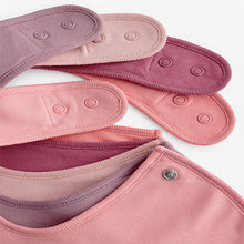 Load image into Gallery viewer, Pink Plain Baby 100% Cotton Bibs 5 Pack

