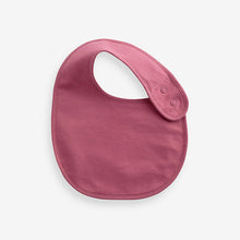 Load image into Gallery viewer, Pink Plain Baby 100% Cotton Bibs 5 Pack

