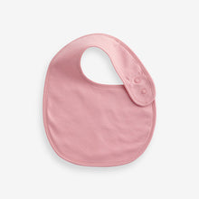 Load image into Gallery viewer, Pink Plain Baby 100% Cotton Bibs 5 Pack
