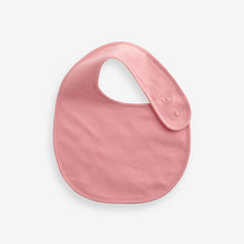 Load image into Gallery viewer, Pink Plain Baby 100% Cotton Bibs 5 Pack
