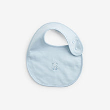 Load image into Gallery viewer, Blue/White Bear Baby 100% Cotton Bibs 3 Pack
