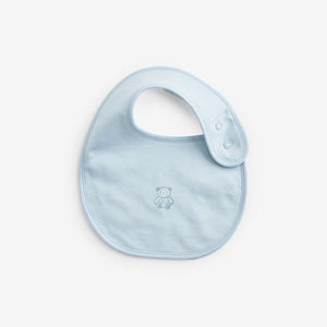 Blue/White Bear Baby 100% Cotton Bibs 3 Pack