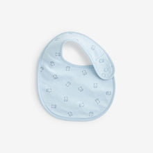 Load image into Gallery viewer, Blue/White Bear Baby 100% Cotton Bibs 3 Pack
