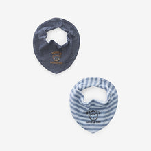 Load image into Gallery viewer, Blue Family 100% Cotton Bibs 2 Pack
