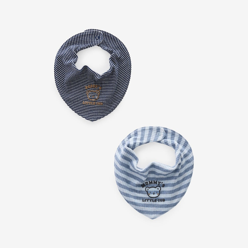 Blue Family 100% Cotton Bibs 2 Pack