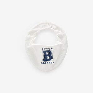 Blue Little Brother Family 100% Cotton Bibs 2 Pack