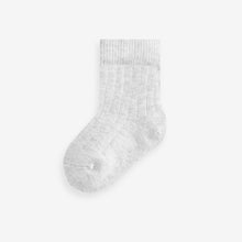 Load image into Gallery viewer, Brown 7 Pack Rib Baby Socks (0mths-2yrs)
