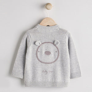 Grey Bear 100% Cotton Cardigan (0mths-9mths)