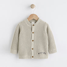 Load image into Gallery viewer, Grey Giraffe 100% Cotton Cardigan (0mths-18mths)
