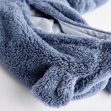 Load image into Gallery viewer, Navy Baby Cosy Fleece Jacket with 3d Ears (0-18mths)
