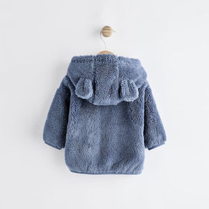 Navy Baby Cosy Fleece Jacket with 3d Ears (0-18mths)