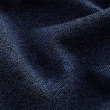 Load image into Gallery viewer, Blue Marl Regular Fit Knitted Long Sleeve Polo Shirt

