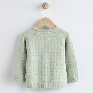 Sage Green Fairy Embroidered Fairy Cardigan (0mths-18mths)