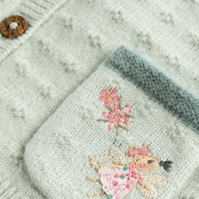 Load image into Gallery viewer, Sage Green Fairy Embroidered Fairy Cardigan (0mths-18mths)
