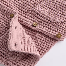 Load image into Gallery viewer, Pink Back Slogan Embroidered Baby Knitted Cardigan
