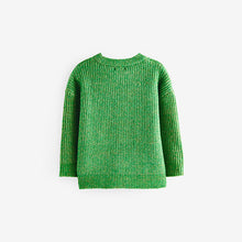 Load image into Gallery viewer, Green Digger Knitted Crew Neck Jumper (3mths-5yrs)
