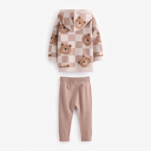 Neutral Bears Knitted Hoodie and Leggings Set (6mths-5yrs)