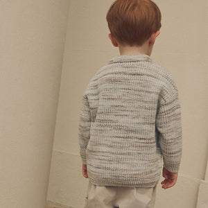 Neutral Long Sleeve Polo Shirt (3mths-5yrs)