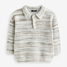 Load image into Gallery viewer, Neutral Long Sleeve Polo Shirt (3mths-5yrs)
