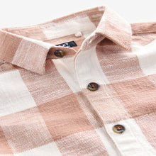 Load image into Gallery viewer, Rust Brown Long Sleeve Check 100% Cotton Shirt (3mths-6yrs)
