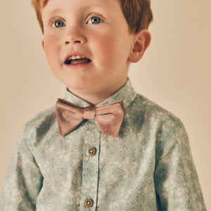 Mineral 100% Cotton Long Sleeve Shirt And Bow Tie Set (3mths-6yrs)