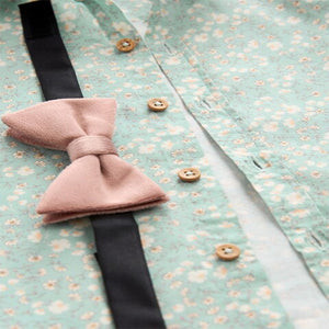 Mineral 100% Cotton Long Sleeve Shirt And Bow Tie Set (3mths-6yrs)