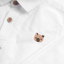 Load image into Gallery viewer, White Character Long Sleeve Oxford Shirt (3mths-6yrs)
