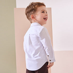 White Character Long Sleeve Oxford Shirt (3mths-6yrs)