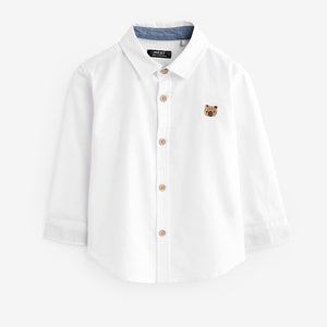 White Character Long Sleeve Oxford Shirt (3mths-6yrs)