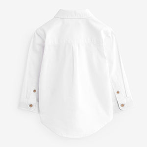 White Character Long Sleeve Oxford Shirt (3mths-6yrs)