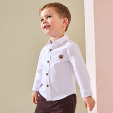 Load image into Gallery viewer, White Character Long Sleeve Oxford Shirt (3mths-6yrs)
